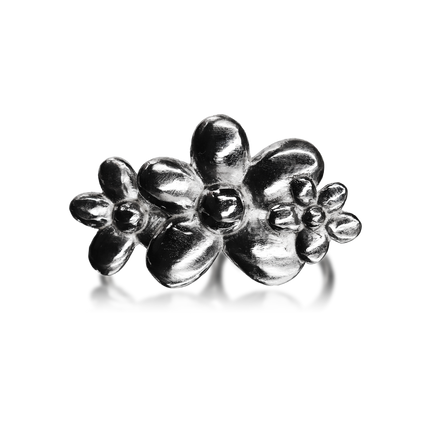 FLOWER DOUBLE RING .925